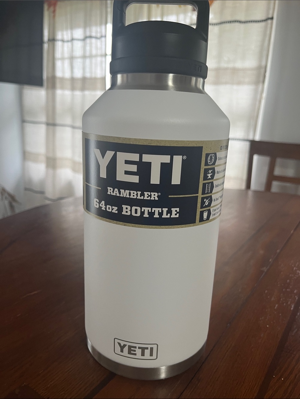 Yeti Rambler 64 oz Bottle - White with Gray Lid - Picture 6 of 6